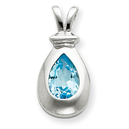 Sterling Silver Blue Topaz Pendant
