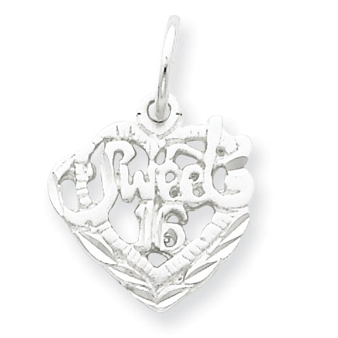 Sterling Silver Sweet 16 Charm