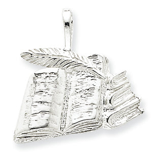 Sterling Silver Books with Quill Charm