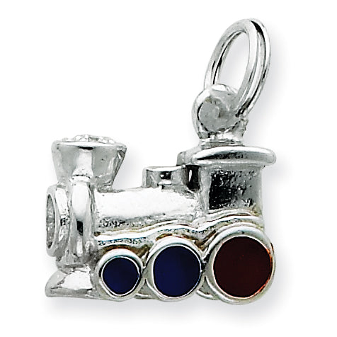 Sterling Silver Enameled Choo-Choo Engine Charm