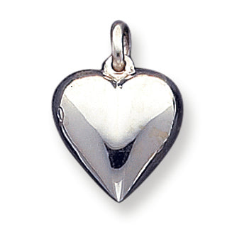 Sterling Silver Puffed Heart Charm