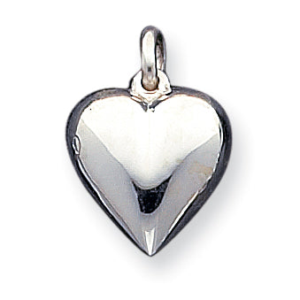 Sterling Silver Puffed Heart Charm