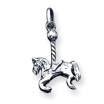 Sterling Silver Antiqued Carousel Horse