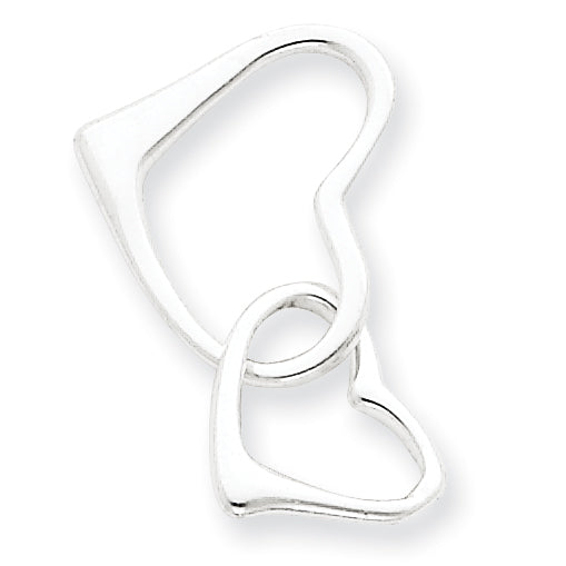 Sterling Silver Double Heart Pendant