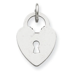 Sterling Silver Heart Lock Charm