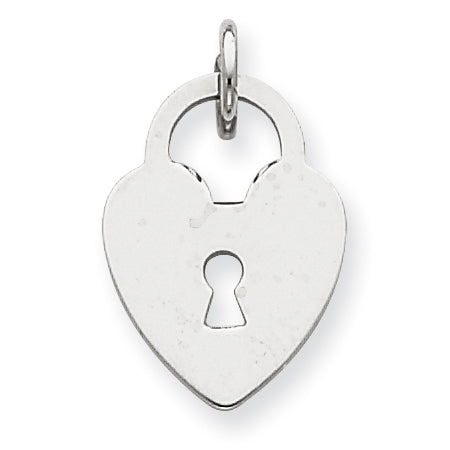 Sterling Silver Heart Lock Charm
