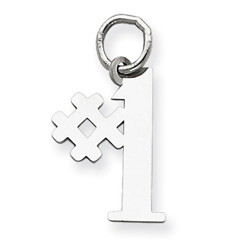 Sterling Silver # 1 Charm