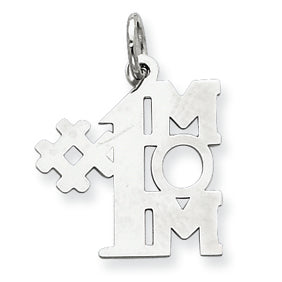 Sterling Silver # 1 Mom Charm