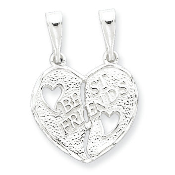 Sterling Silver  Best Friends Break apart Heart