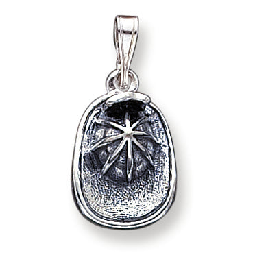 Sterling Silver Antiqued Fireman's Helmet Charm