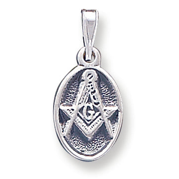 Sterling Silver Antiqued Masonic Charm