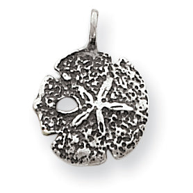 Sterling Silver Antiqued Sanddollar Charm