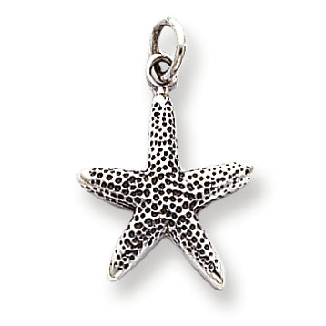 Sterling Silver Antiqued Starfish Charm