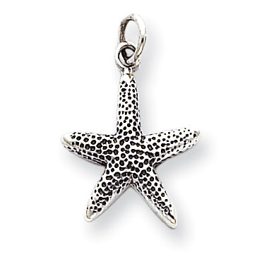 Sterling Silver Antiqued Starfish Charm