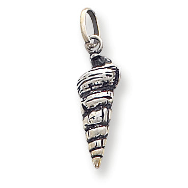 Sterling Silver Antiqued Shell Charm