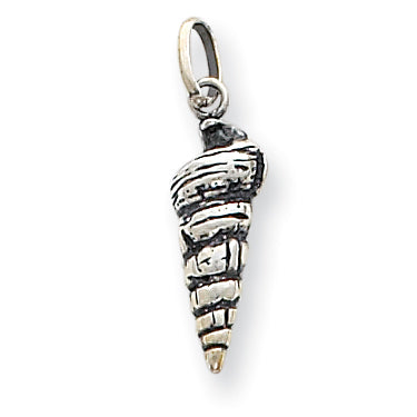 Sterling Silver Antiqued Shell Charm