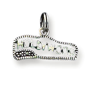 Sterling Silver Green Enameled Hollywood Charm