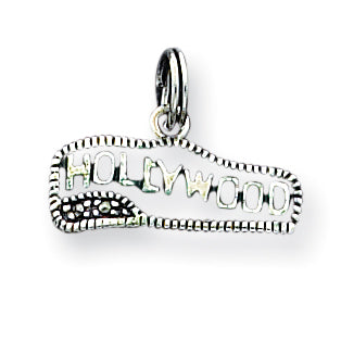 Sterling Silver Green Enameled Hollywood Charm