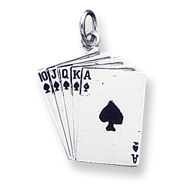 Sterling Silver Playing cards Charm