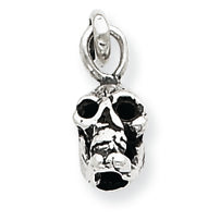 Sterling Silver Antiqued Skull Charm