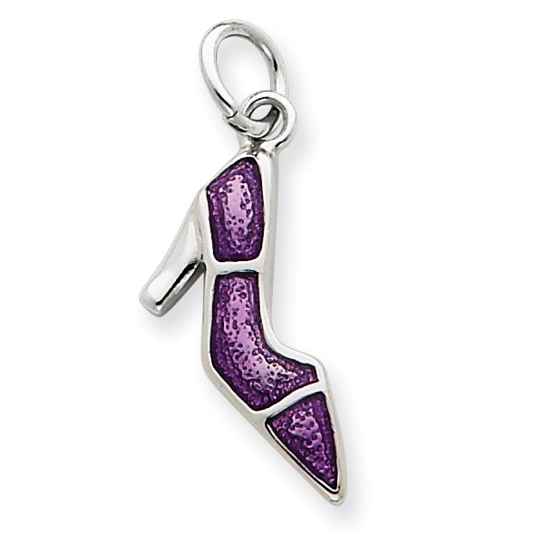 Sterling Silver Enameled Shoe Charm