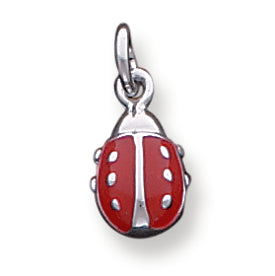 Sterling Silver Enameled Red Ladybug