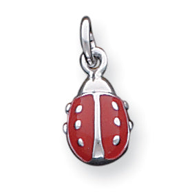 Sterling Silver Enameled Red Ladybug