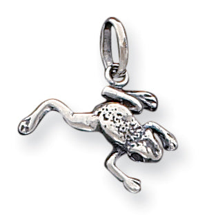 Sterling Silver Antiqued Frog Charm