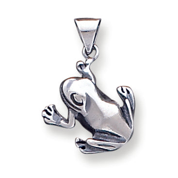 Sterling Silver Antiqued Frog Charm