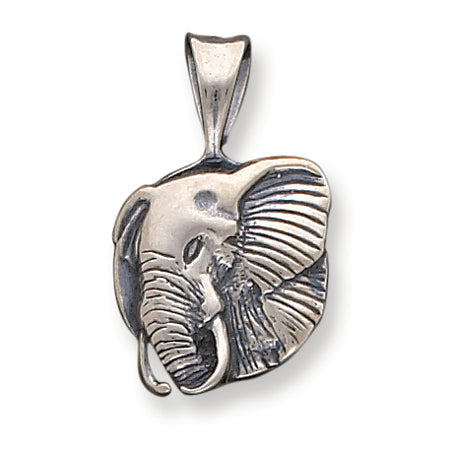 Sterling Silver Antiqued Elephant Pendant