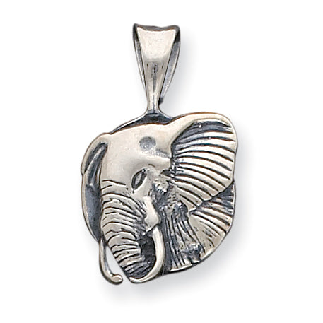 Sterling Silver Antiqued Elephant Pendant