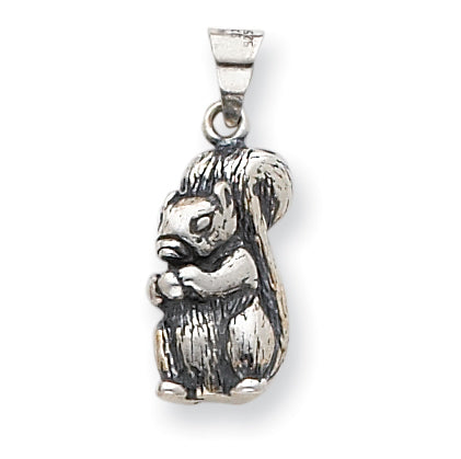 Sterling Silver Antiqued Squirrel Charm