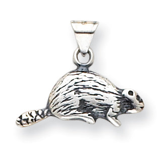 Sterling Silver Antiqued Beaver Charm