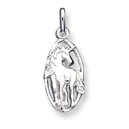 Sterling Silver Unicorn in Frame Charm
