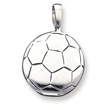 Sterling Silver Antiqued Soccer Ball Pendant