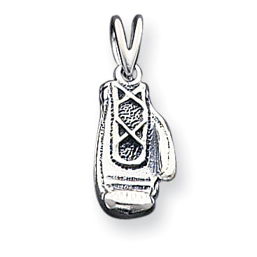 Sterling Silver Antiqued Boxing Glove Charm