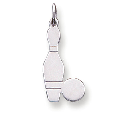 Sterling Silver Bowling Ball & Pin Charm