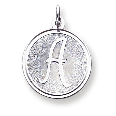 Sterling Silver Brocaded Initial A Charm