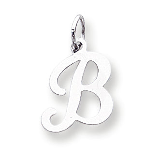 Sterling Silver Stamped Initial B Charm