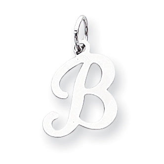 Sterling Silver Stamped Initial B Charm