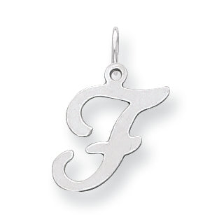 Sterling Silver Stamped Initial F Charm