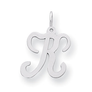 Sterling Silver Stamped Initial K Charm