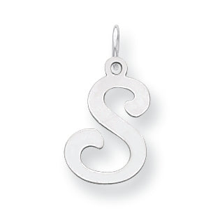 Sterling Silver Stamped Initial S Charm