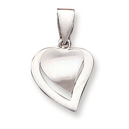 Sterling Silver Double Heart Pendant