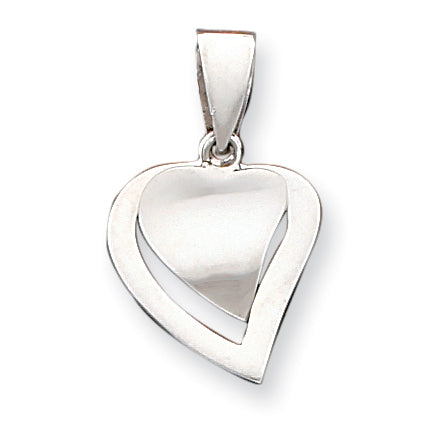 Sterling Silver Double Heart Pendant