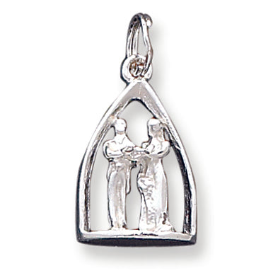 Sterling Silver Wedding Couple Charm