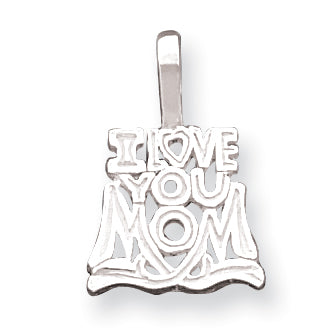 Sterling Silver I Love You Mom Pendant