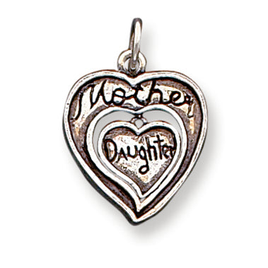 Sterling Silver Antique Mother & Daughter Charm