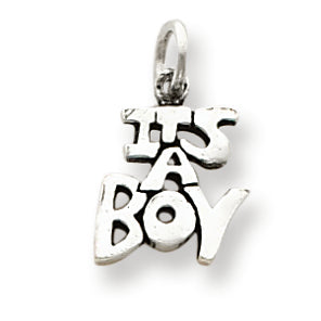 Sterling Silver Antique It's A Boy Charm