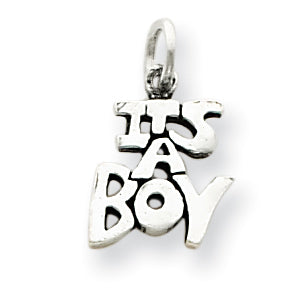 Sterling Silver Antique It's A Boy Charm